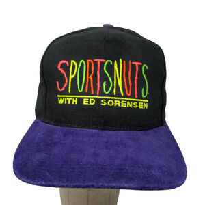 San Sun Men's Snapback Hat Black OSFA WRTV6 Sportsnuts Ed Sorensen Vintage